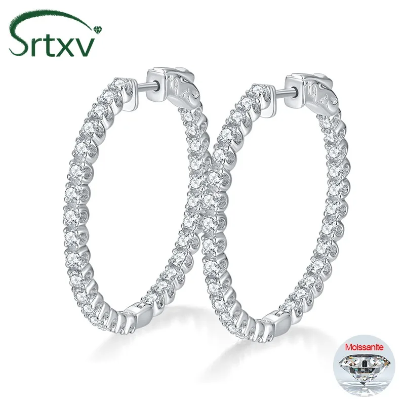 D Color Moissanite Hoop Earrings For Women 925 Sterling Silver Earring Wedding Party Birthday Gifts Sparkling Diamond Jewelry
D Color Moissanite Hoop Earrings For Women 925 Sterling Silver Earring Wedding Party Birthday Gifts Sparkling Diamond Jewelry