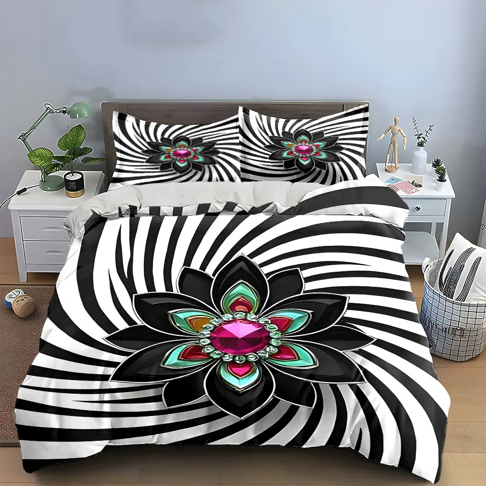 "Floral Art Deco Home Set" Bedding Set with 1 Duvet Cover 2 Pillowcases Single Double King Queen, Gift
"Floral Art Deco Home Set" Bedding Set with 1 Duvet Cover 2 Pillowcases Single Double King Queen, Gift