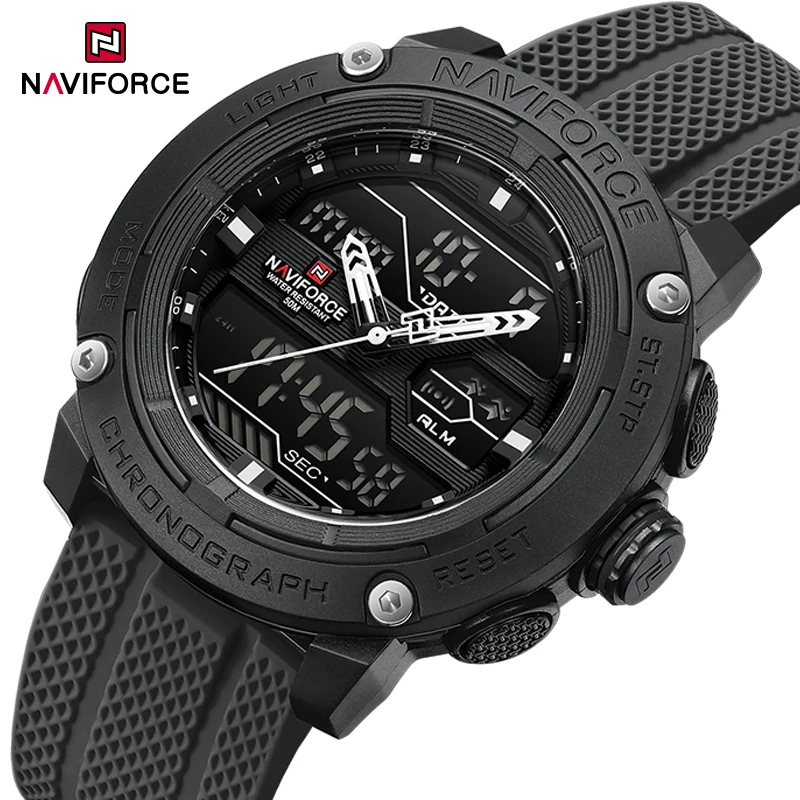 NAVIFORCE оригинальные мужские часы, удобный силиконовый ремешок, водонепроницаемые часы 5ATM, классические кварцевые наручные часы, брендовые мужские часы, подарок
NAVIFORCE оригинальные мужские часы, удобный силиконовый ремешок, водонепроницаемые часы 5ATM, классические кварцевые наручные часы, брендовые мужские часы, подарок