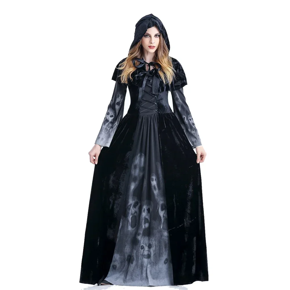 Medieval Renaissance Adult Female Halloween Cosplay Costume Gothic Female Gothic Queen Of Vampire Black Fancy Dress Outfit
Medieval Renaissance Adult Female Halloween Cosplay Costume Gothic Female Gothic Queen Of Vampire Black Fancy Dress Outfit