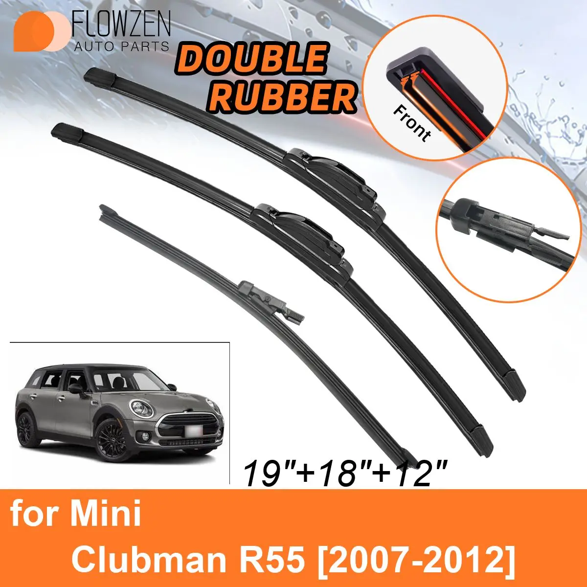 Двойные резиновые автомобильные дворники для Mini Clubman R55 2007-2012, передние и задние щетки, аксессуары 2007 2008 2009 2010 2011 2012
Двойные резиновые автомобильные дворники для Mini Clubman R55 2007-2012, передние и задние щетки, аксессуары 2007 2008 2009 2010 2011 2012