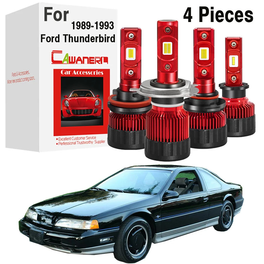 4 X Car Front LED Headlight Low Beam + High Beam 30W 6000LM Headlamp Bulb White 12V For Ford Thunderbird 1989-1993
4 X Car Front LED Headlight Low Beam + High Beam 30W 6000LM Headlamp Bulb White 12V For Ford Thunderbird 1989-1993