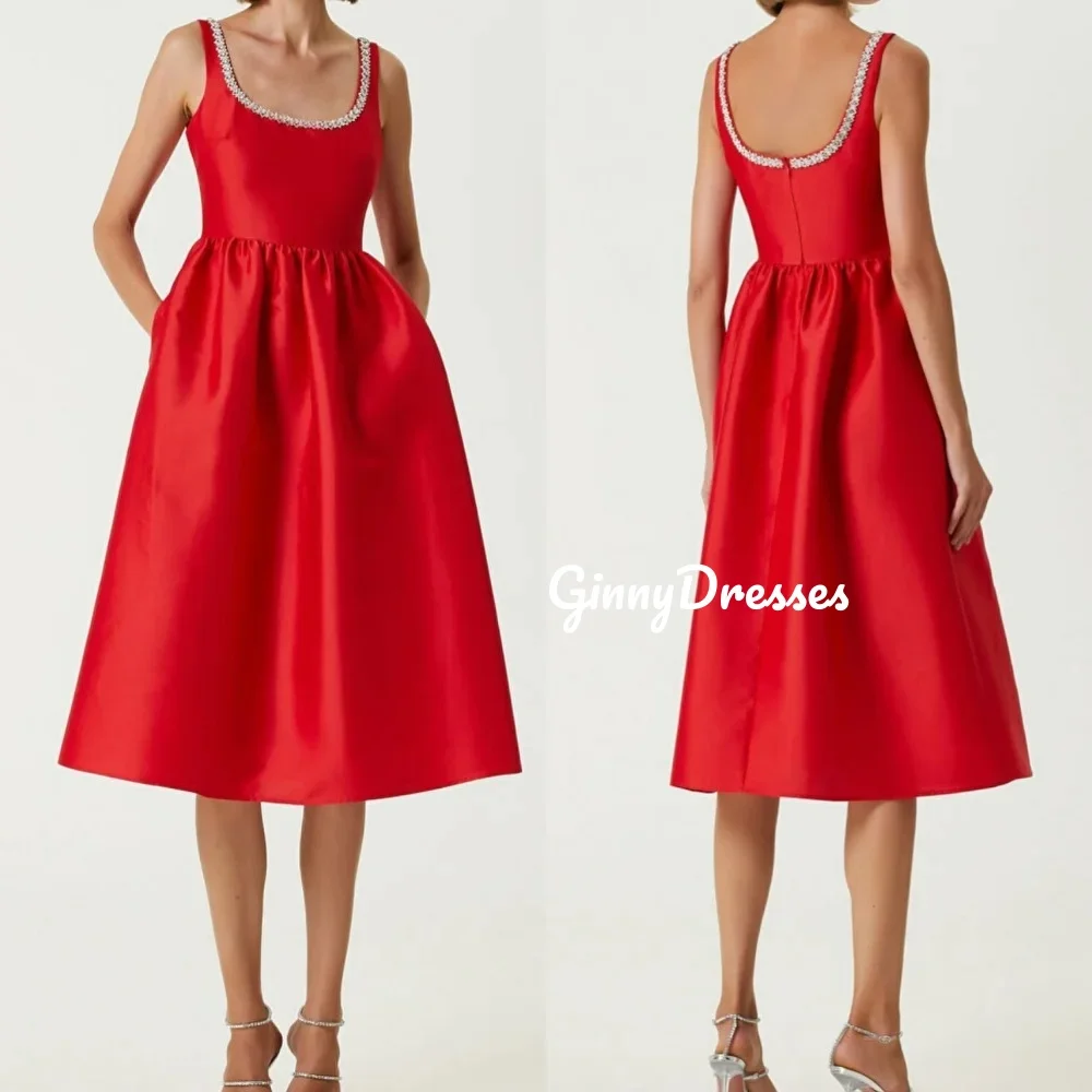 Customized Dresses For Prom A-Line Square Neckline Knee-Length Beadings Luxury Evening Dresses Sleeveless Wedding Party Dresses
Customized Dresses For Prom A-Line Square Neckline Knee-Length Beadings Luxury Evening Dresses Sleeveless Wedding Party Dresses