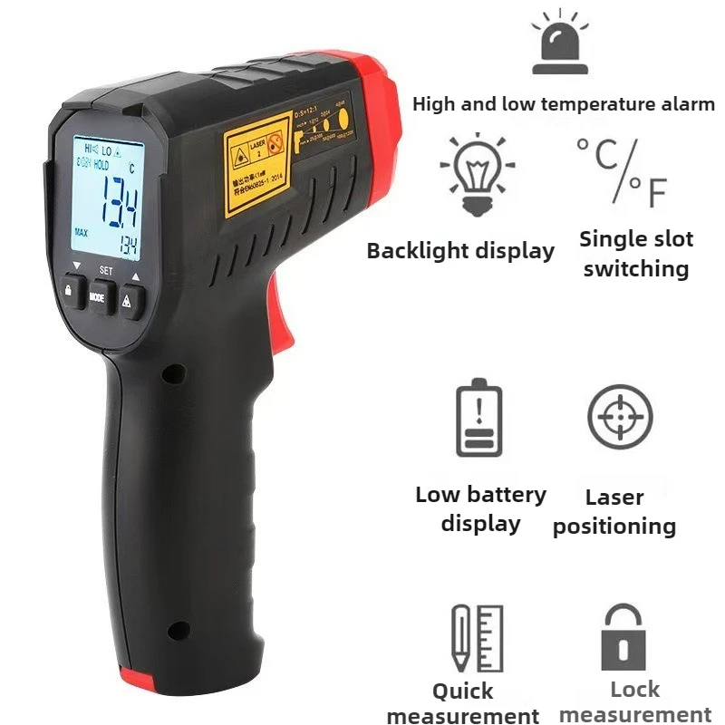 UT306S Digital Infrared Thermometer Industrial Household Laser Non Contact Infrared Thermometer Temperature Gun Test Profession
UT306S Digital Infrared Thermometer Industrial Household Laser Non Contact Infrared Thermometer Temperature Gun Test Profession