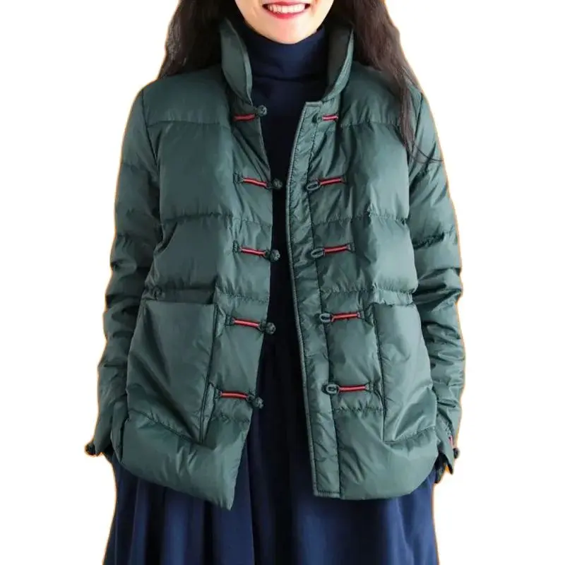 Winter Cotton-Padded Jacket Women 2023 New Dish Buckle Down Cotton Light Thin Outerwear Loose Padded Parka Overcoat Female
Winter Cotton-Padded Jacket Women 2023 New Dish Buckle Down Cotton Light Thin Outerwear Loose Padded Parka Overcoat Female
