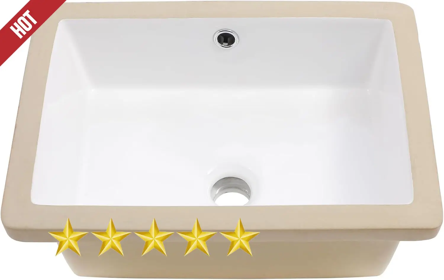 NEW 18 x 12 Inch Undermount Bathroom Sink Vessel Sinks Rectangular Modern White Ceramic Vanity Classic Basin
NEW 18 x 12 Inch Undermount Bathroom Sink Vessel Sinks Rectangular Modern White Ceramic Vanity Classic Basin