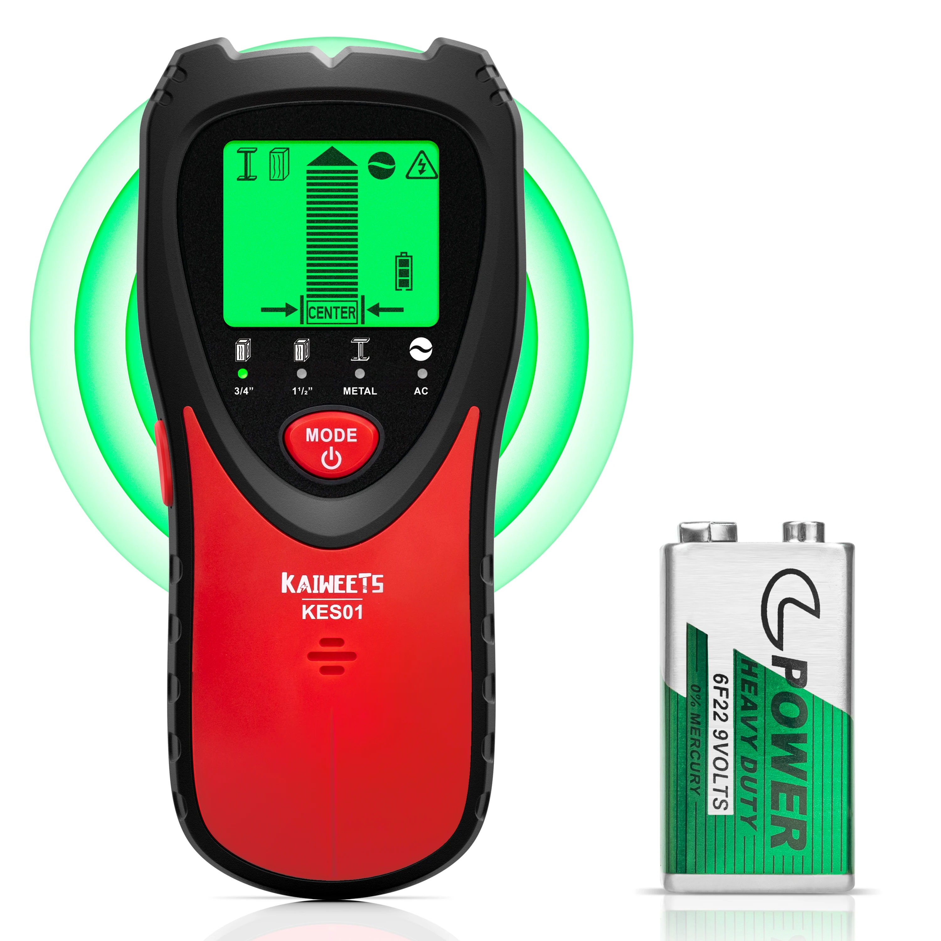 4 in 1 Stud Finder Wall Scanner with Tricolor Backlight and Audio Alarm, Stud Sensor Beam Finders for Wood, AC Wire, Metal,etc
4 in 1 Stud Finder Wall Scanner with Tricolor Backlight and Audio Alarm, Stud Sensor Beam Finders for Wood, AC Wire, Metal,etc