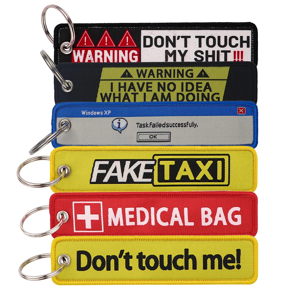 Warning Quotes Embroidery Key Fob Key Tag For Motorcycles Cars Backpack Keychain Fashion Keyring Gifts for Men Women Accessories
Warning Quotes Embroidery Key Fob Key Tag For Motorcycles Cars Backpack Keychain Fashion Keyring Gifts for Men Women Accessories