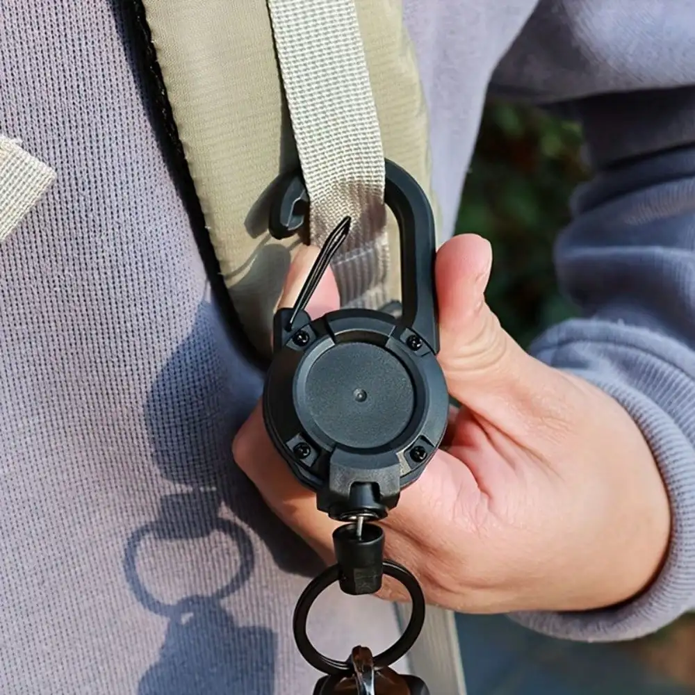 1pc Retractable Key Chain With Metal Clasp And Steel Ring - Adjustable Black Keychain, Suitable For ID Cards, Sports Keys, Outdoor Accessories - Durable Design, Secure Closure, Multi-Functional Keychain, Modern Keyring, Sturdy Metal Clasp, Suitable
1pc Retractable Key Chain With Metal Clasp And Steel Ring - Adjustable Black Keychain, Suitable For ID Cards, Sports Keys, Outdoor Accessories - Durable Design, Secure Closure, Multi-Functional Keychain, Modern Keyring, Sturdy Metal Clasp, Suitable