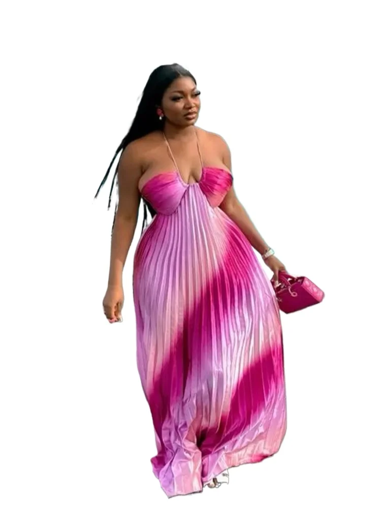 2025 Elegant Sleeveless Sweet Strapless Gradient Floor-Length Long Women Dress Beach Party Evening Sexy Pleated Dresses
2025 Elegant Sleeveless Sweet Strapless Gradient Floor-Length Long Women Dress Beach Party Evening Sexy Pleated Dresses