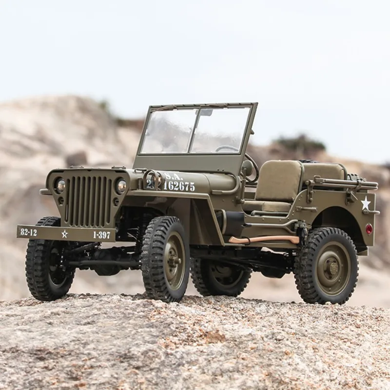 FMS 1:6 Climber Realistic Willis Super Large RC Car 4WD Electric Off-Road Crawler Military Jeep Simulation Model Toy for Adult
FMS 1:6 Climber Realistic Willis Super Large RC Car 4WD Electric Off-Road Crawler Military Jeep Simulation Model Toy for Adult