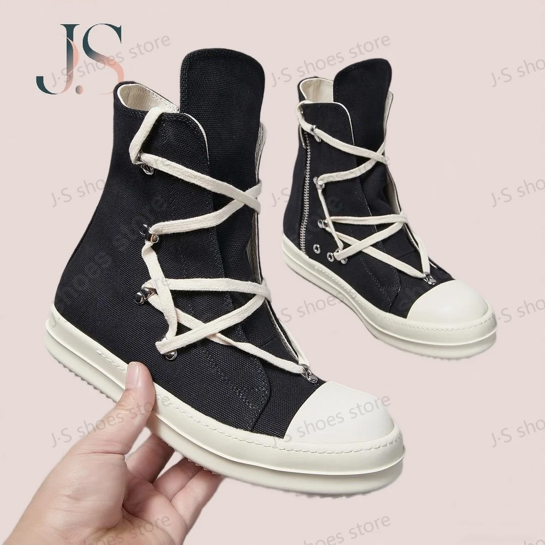 R-o Designer Boots Men Black Canvas Shoe Lace Up Pentacle Women Casual Sneakers High Top Shoes Ro Sneaker Flat Ankle Boot
R-o Designer Boots Men Black Canvas Shoe Lace Up Pentacle Women Casual Sneakers High Top Shoes Ro Sneaker Flat Ankle Boot