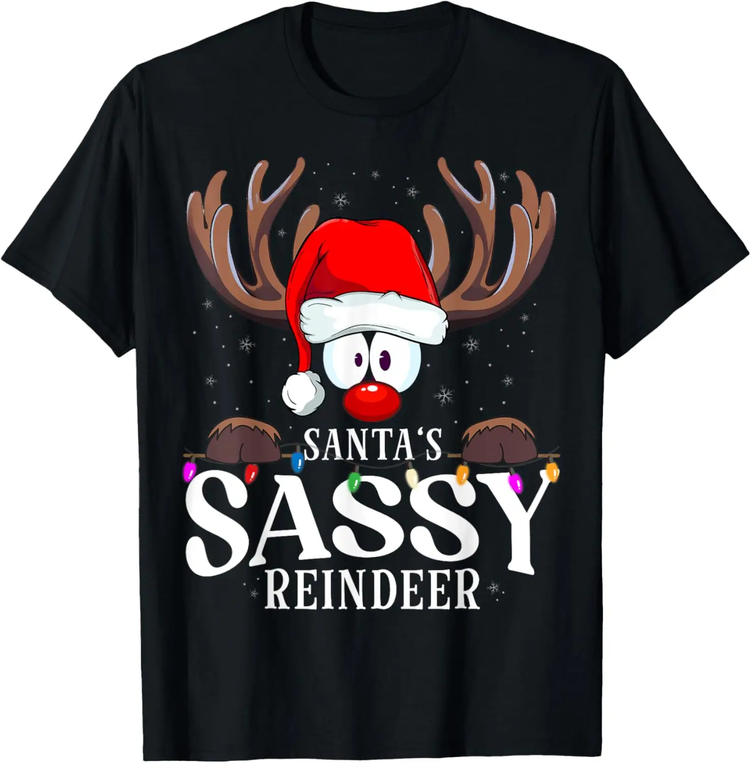 Christmas Santa's Sassy Reindeer Matching X-Mas T-Shirt
Christmas Santa's Sassy Reindeer Matching X-Mas T-Shirt