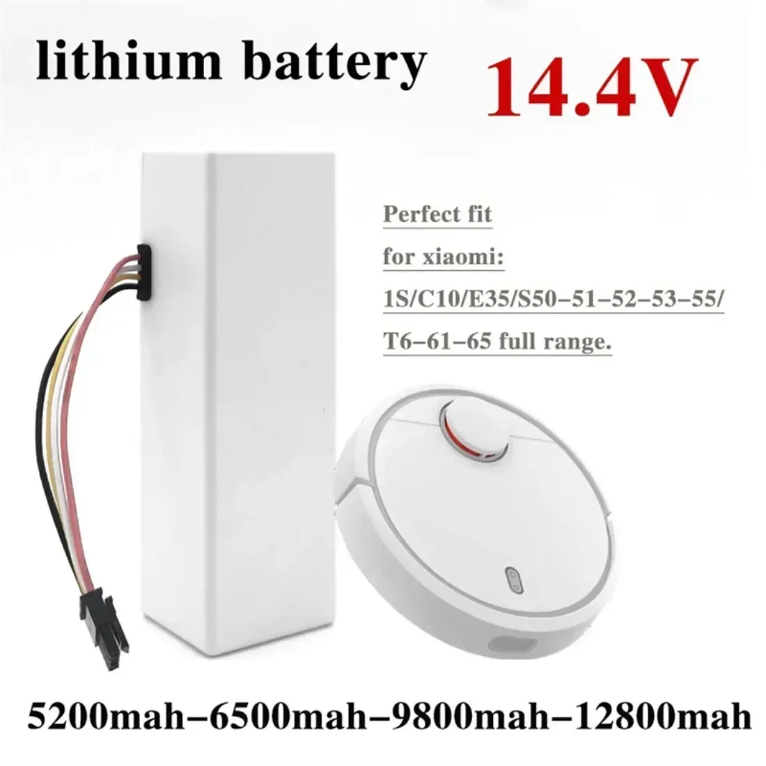 New Original P1904-4S2P-MM 14.4V 12800mAh Battery for Xiaomi Mijia 1C STYTJ01ZHM Robot Vacuum Cleaner, Genuine Replacement Part
New Original P1904-4S2P-MM 14.4V 12800mAh Battery for Xiaomi Mijia 1C STYTJ01ZHM Robot Vacuum Cleaner, Genuine Replacement Part