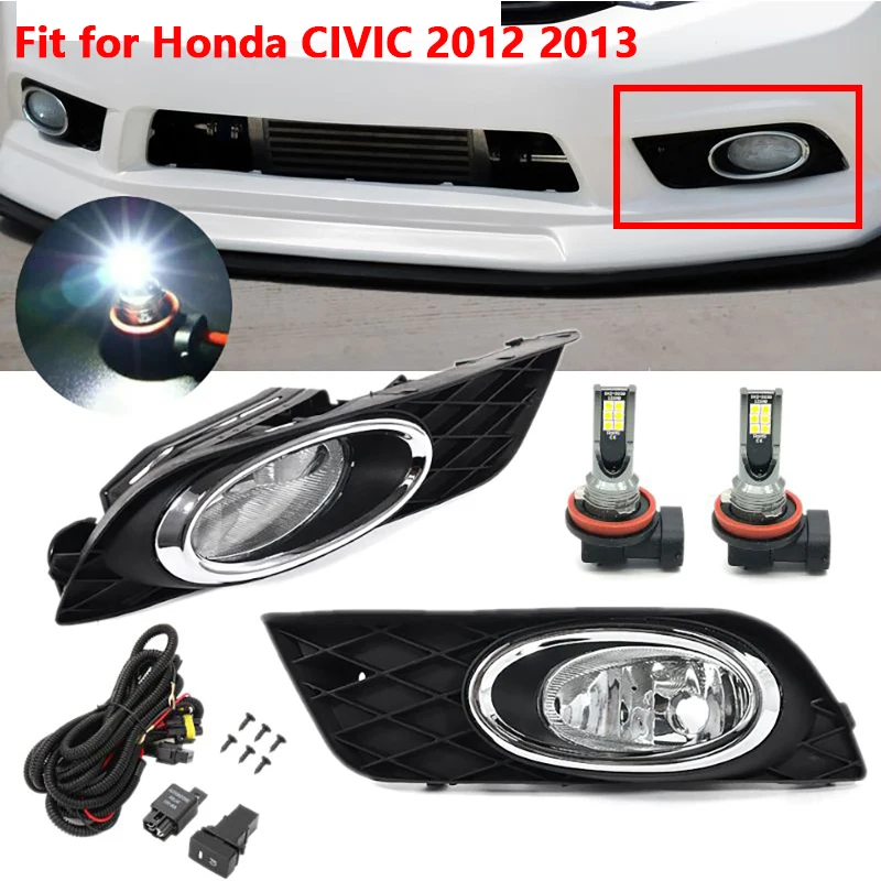 For Honda CIVIC 2012 2013 Front Bumper Fog Light Kit with LED White Light Bulb Car Front Bumper Driving Fog Lamp
For Honda CIVIC 2012 2013 Front Bumper Fog Light Kit with LED White Light Bulb Car Front Bumper Driving Fog Lamp