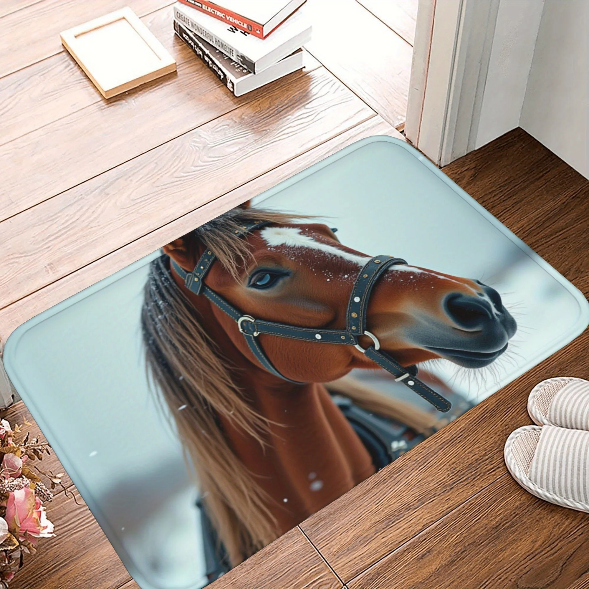 1PC Horse With Reins Pattern Kitchen Rug Non-Slip Door Mat Pop design Bathroom Rug Bath Mat Carpet for Home Sink Laundry Decor
1PC Horse With Reins Pattern Kitchen Rug Non-Slip Door Mat Pop design Bathroom Rug Bath Mat Carpet for Home Sink Laundry Decor