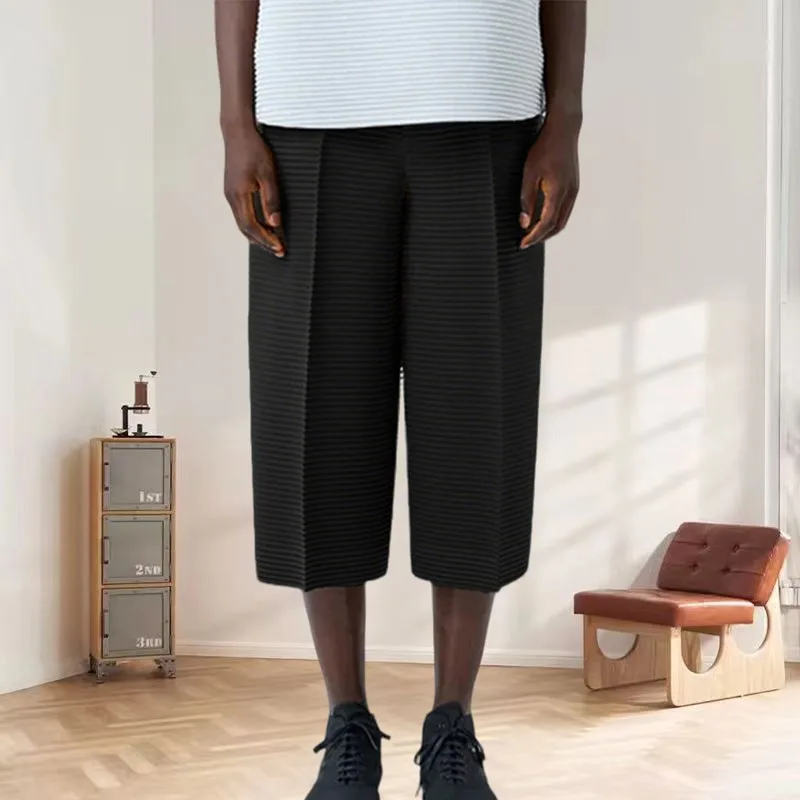 Miyake Pleated Seven Pants Solid Color Casual Elastic Waist Average Size Loose Casual Wide Leg Seven Pants 2025 Summer Trousers
Miyake Pleated Seven Pants Solid Color Casual Elastic Waist Average Size Loose Casual Wide Leg Seven Pants 2025 Summer Trousers