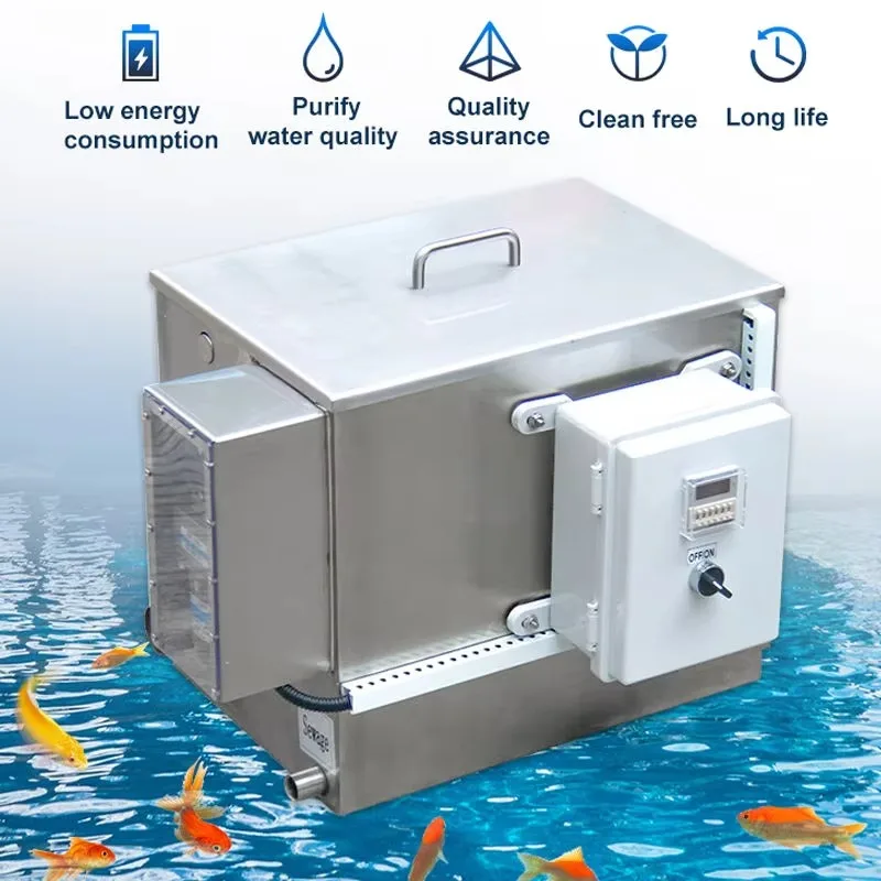 5m³/H Factory Price Aquaculture Fish Farming Stainless Steel Fish Pond Filter Drum Micro Filter Koi Pond Rotating Drum Filter
5m³/H Factory Price Aquaculture Fish Farming Stainless Steel Fish Pond Filter Drum Micro Filter Koi Pond Rotating Drum Filter