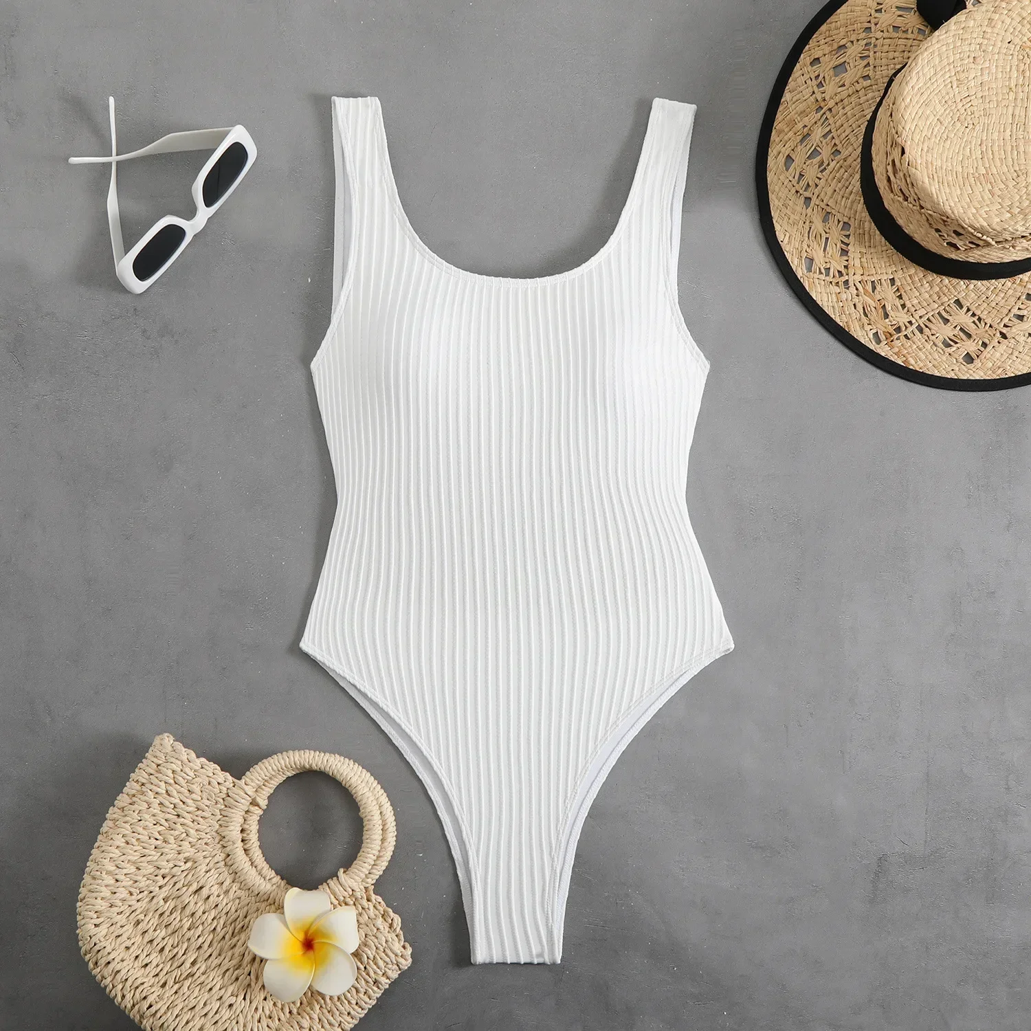 Sexy One Piece Swimsuit For Women High Cut Out Monokini Hollow Out Back String Swimwear Ribbed fabric Beach Bathing Suit Bikini
Sexy One Piece Swimsuit For Women High Cut Out Monokini Hollow Out Back String Swimwear Ribbed fabric Beach Bathing Suit Bikini