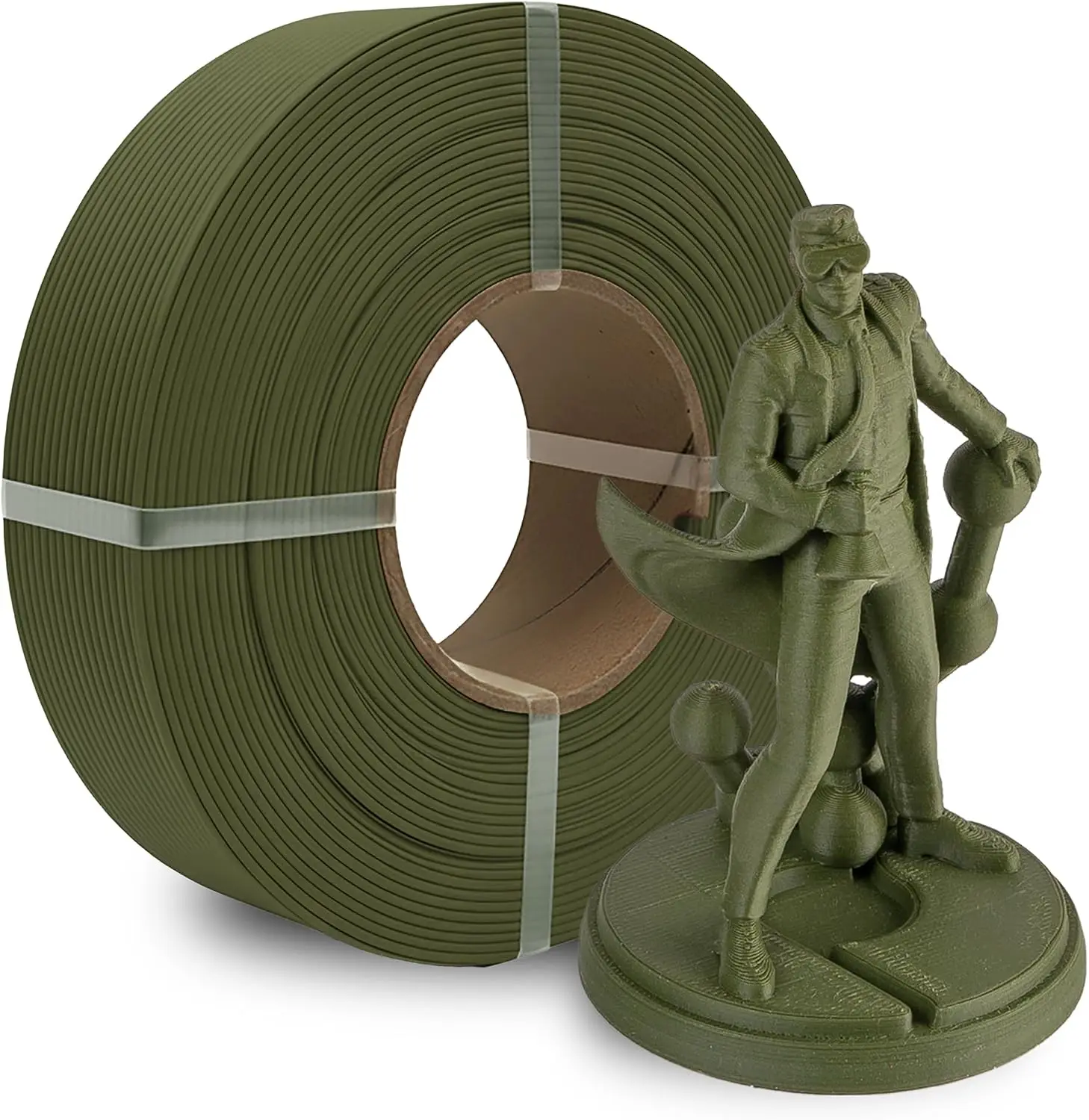 Matte Army Dark Green PLA 3D Printing Filament Refill, 1.75mm 1kg, Low-Waste, Compatible with Reusable Spools, Tangle-Free, Vibrant Colors
Matte Army Dark Green PLA 3D Printing Filament Refill, 1.75mm 1kg, Low-Waste, Compatible with Reusable Spools, Tangle-Free, Vibrant Colors