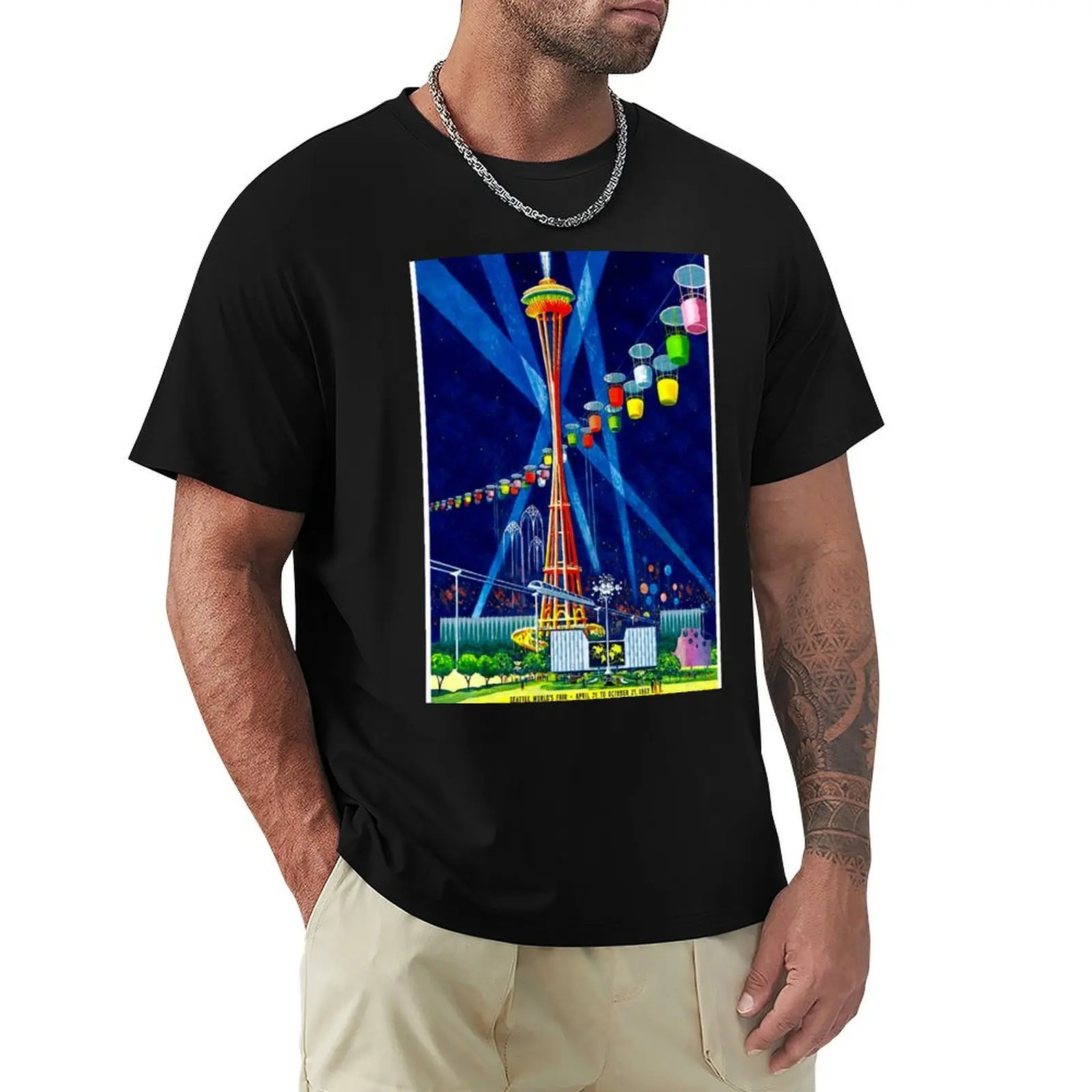 SEATTLE WORLDS FAIR : Vintage 1962 Advertising Print T-Shirt anime stuff cotton man t-shirts shirts men
SEATTLE WORLDS FAIR : Vintage 1962 Advertising Print T-Shirt anime stuff cotton man t-shirts shirts men