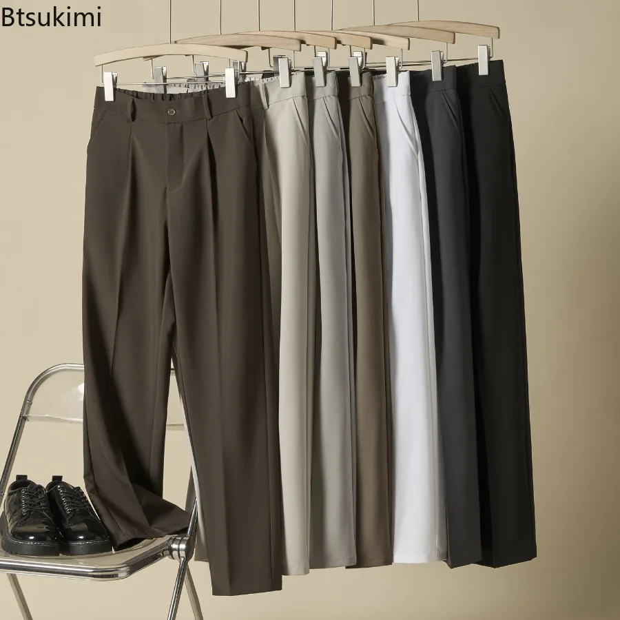 New Men's High Quality Suit Pants Solid Spring Summer All Match Business Office Long Pants Trousers Male Straight Leg Pants 5XL
New Men's High Quality Suit Pants Solid Spring Summer All Match Business Office Long Pants Trousers Male Straight Leg Pants 5XL
