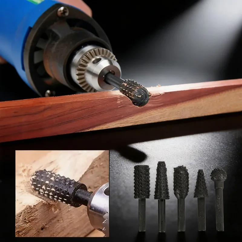 5/10Pcs Durable 6mm Shank Rotary Burr Set - For Woodworking Root Carving Filing Grinding Drill Bits Accessories
5/10Pcs Durable 6mm Shank Rotary Burr Set - For Woodworking Root Carving Filing Grinding Drill Bits Accessories