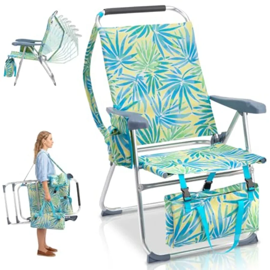 Beach backpack chair with 7-position adjustable backrest lightweight aluminum frame gray color ultra-portable folding design wi
Beach backpack chair with 7-position adjustable backrest lightweight aluminum frame gray color ultra-portable folding design wi