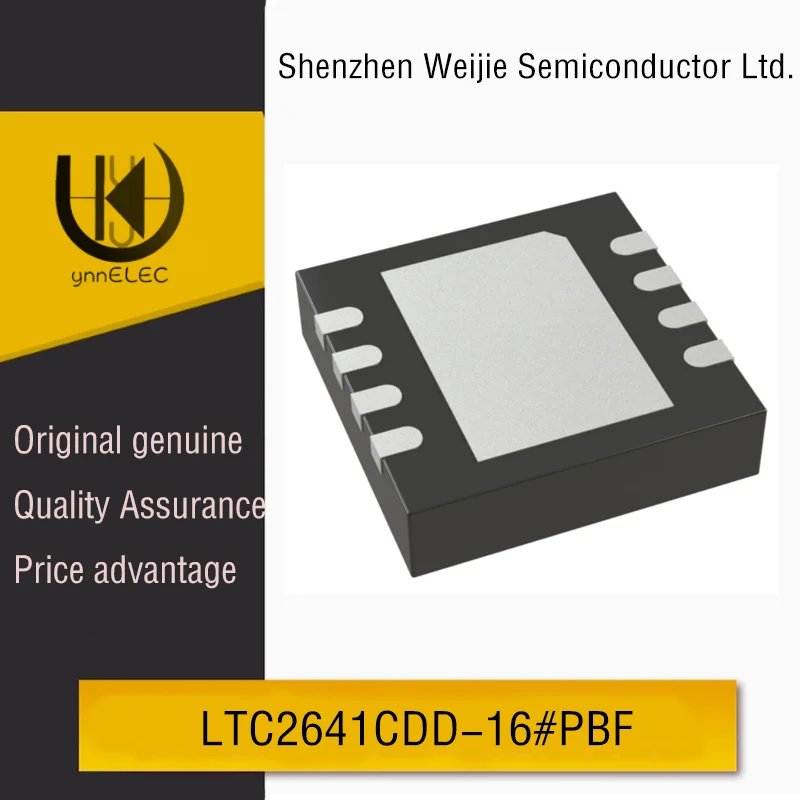 Original LTC2641CDD-16#PBF 16-bit DAC | ±1LSB INL | 2.4-16V DFN-8
Original LTC2641CDD-16#PBF 16-bit DAC | ±1LSB INL | 2.4-16V DFN-8