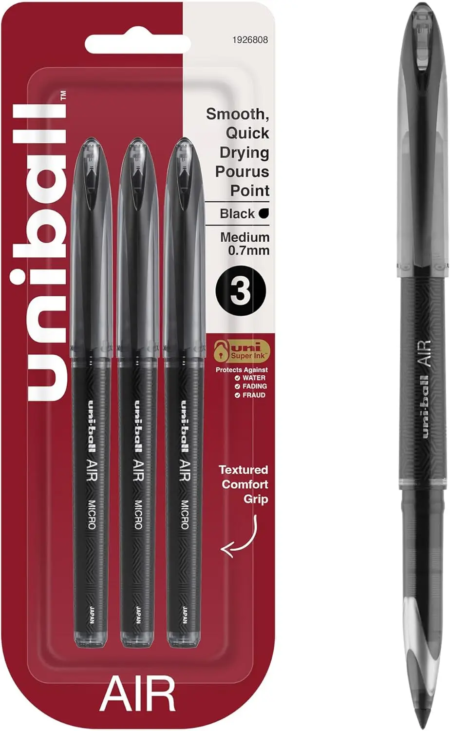Smooth Writing Porous Point Pens, Medium 0.7mm, Black, 3 Pack
Smooth Writing Porous Point Pens, Medium 0.7mm, Black, 3 Pack