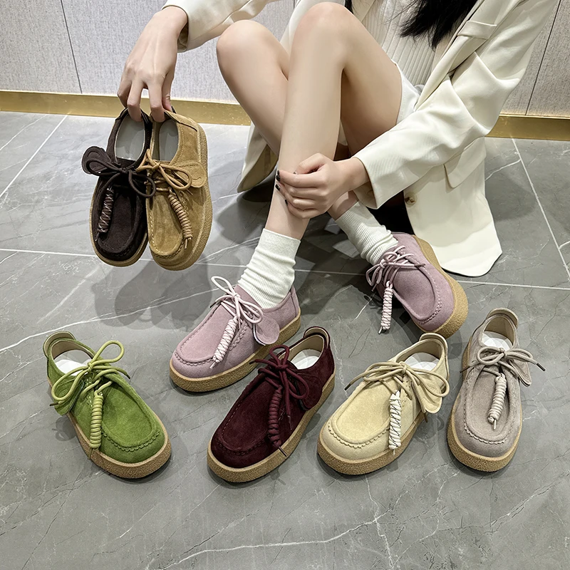 2026 Genuine Leather Women's Shoes New Flat Non-slip Derby Female Shoes Large size Lace-up Loafers For Women
2026 Genuine Leather Women's Shoes New Flat Non-slip Derby Female Shoes Large size Lace-up Loafers For Women