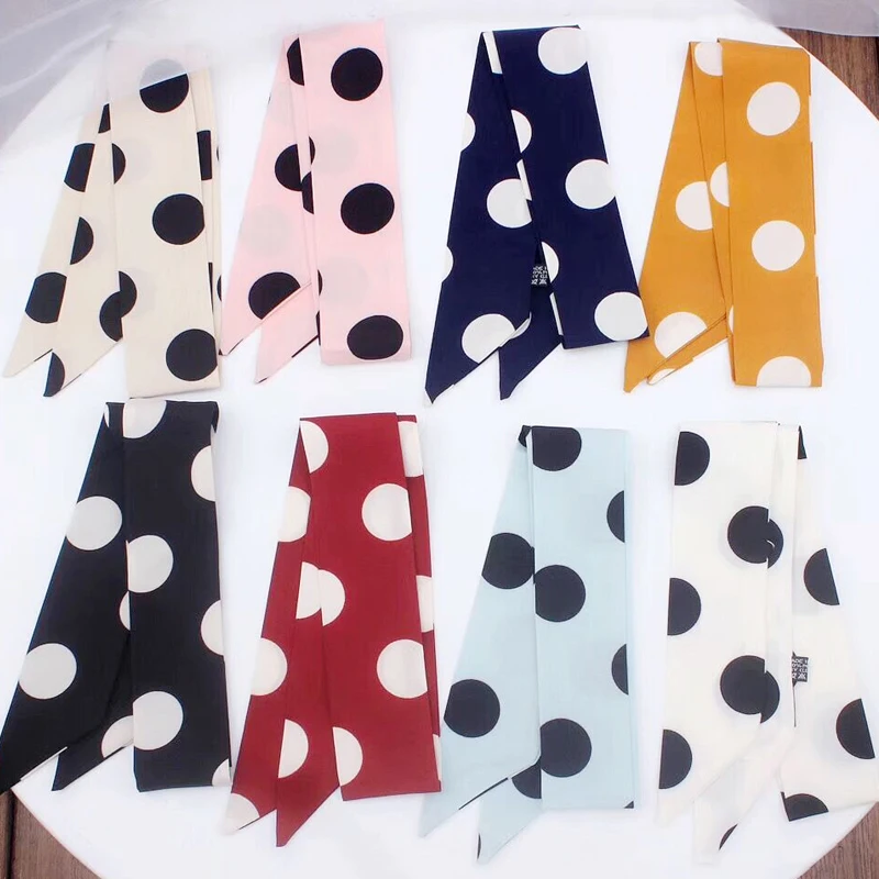 Fashion Dot Print Silk Scarf New Women's Decorative Ribbon Small Scarf Binding Bag Handle Ribbon Hair Band Small Scarf Headband
Fashion Dot Print Silk Scarf New Women's Decorative Ribbon Small Scarf Binding Bag Handle Ribbon Hair Band Small Scarf Headband