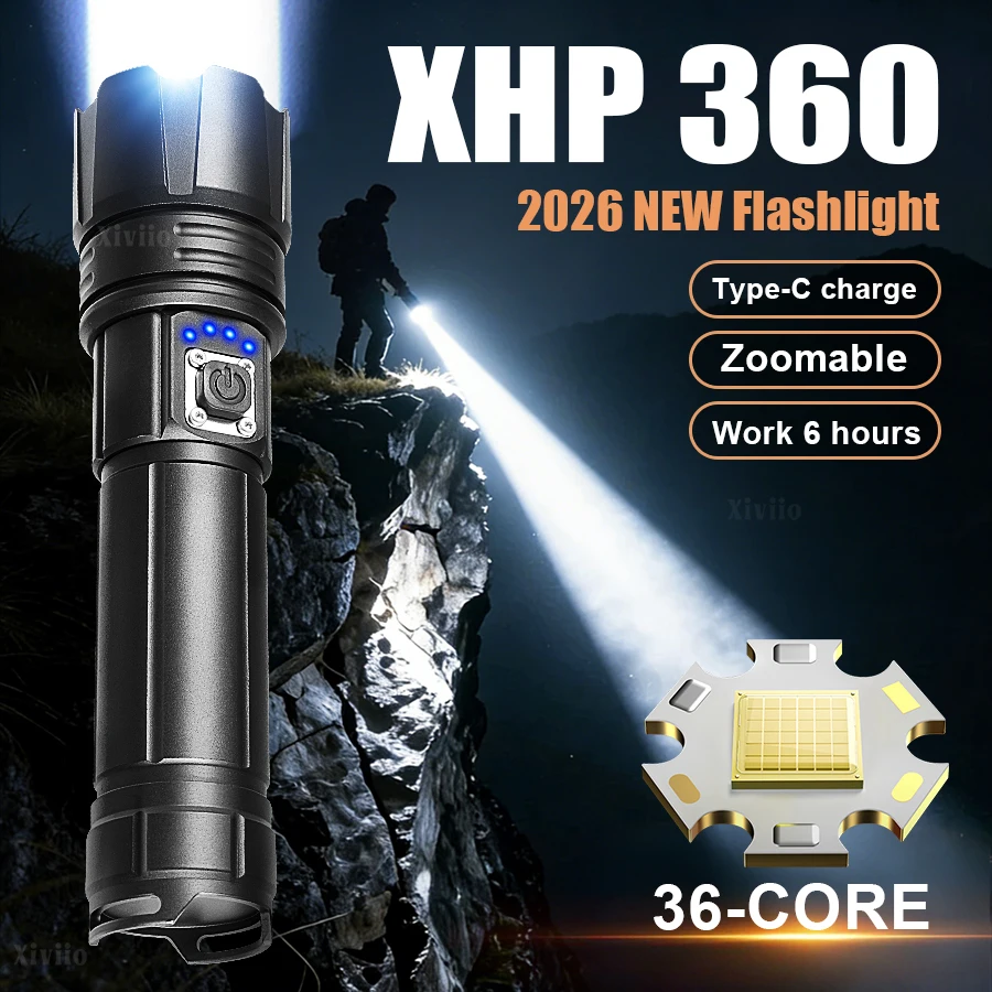 Фонарь 2026 Ultra Bright XHP360, 2000000 лм, сверхмощный светодиодный фонарь, перезаряжаемый тактический фонарь дальнего действия для кемпинга и охоты
Фонарь 2026 Ultra Bright XHP360, 2000000 лм, сверхмощный светодиодный фонарь, перезаряжаемый тактический фонарь дальнего действия для кемпинга и охоты