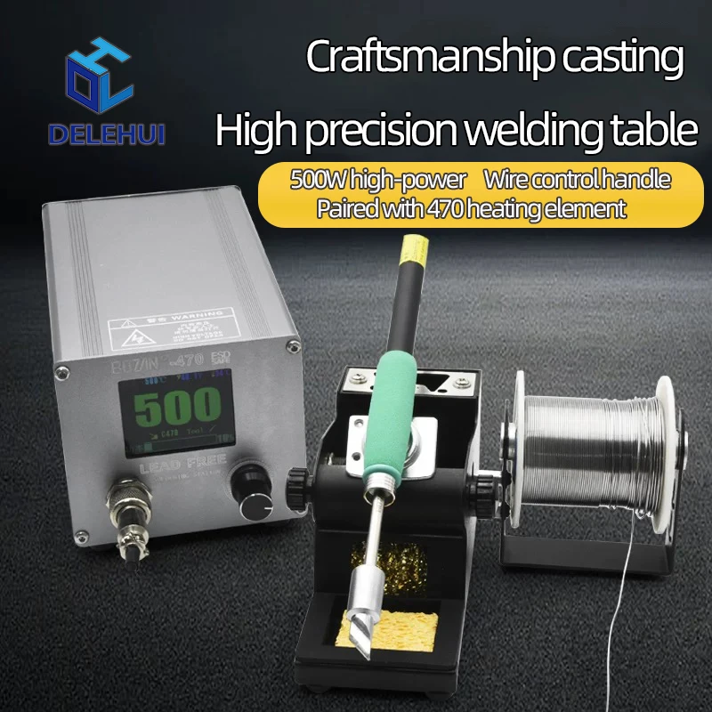 DLH C470 Soldering Station C245 C210 C115 For JBC Iron Tips Electric Welding Tools 500W 1.8 Inch Display Standby Sleep
DLH C470 Soldering Station C245 C210 C115 For JBC Iron Tips Electric Welding Tools 500W 1.8 Inch Display Standby Sleep