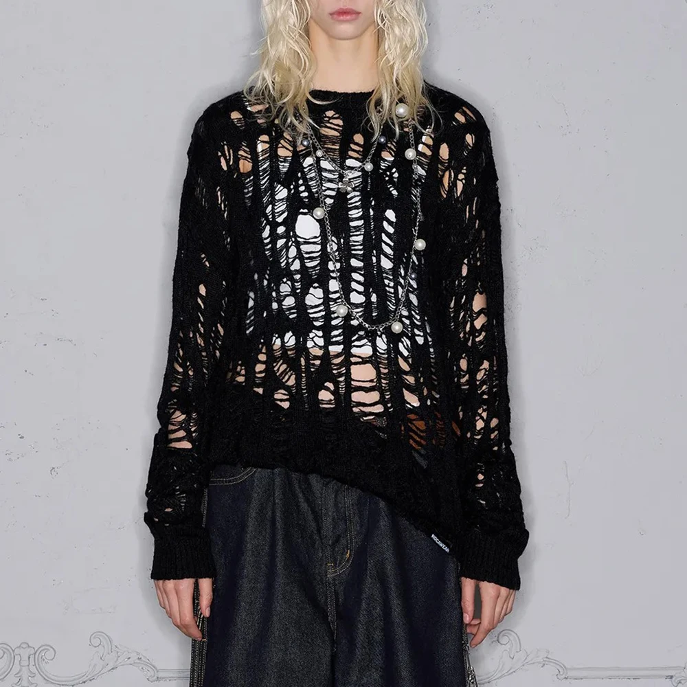 Winter New Men's Hollow-Out Long-Sleeved Sweater Unisex American Retro Fashion Trend, High Street Loose Casual Niche Men's Top
Winter New Men's Hollow-Out Long-Sleeved Sweater Unisex American Retro Fashion Trend, High Street Loose Casual Niche Men's Top