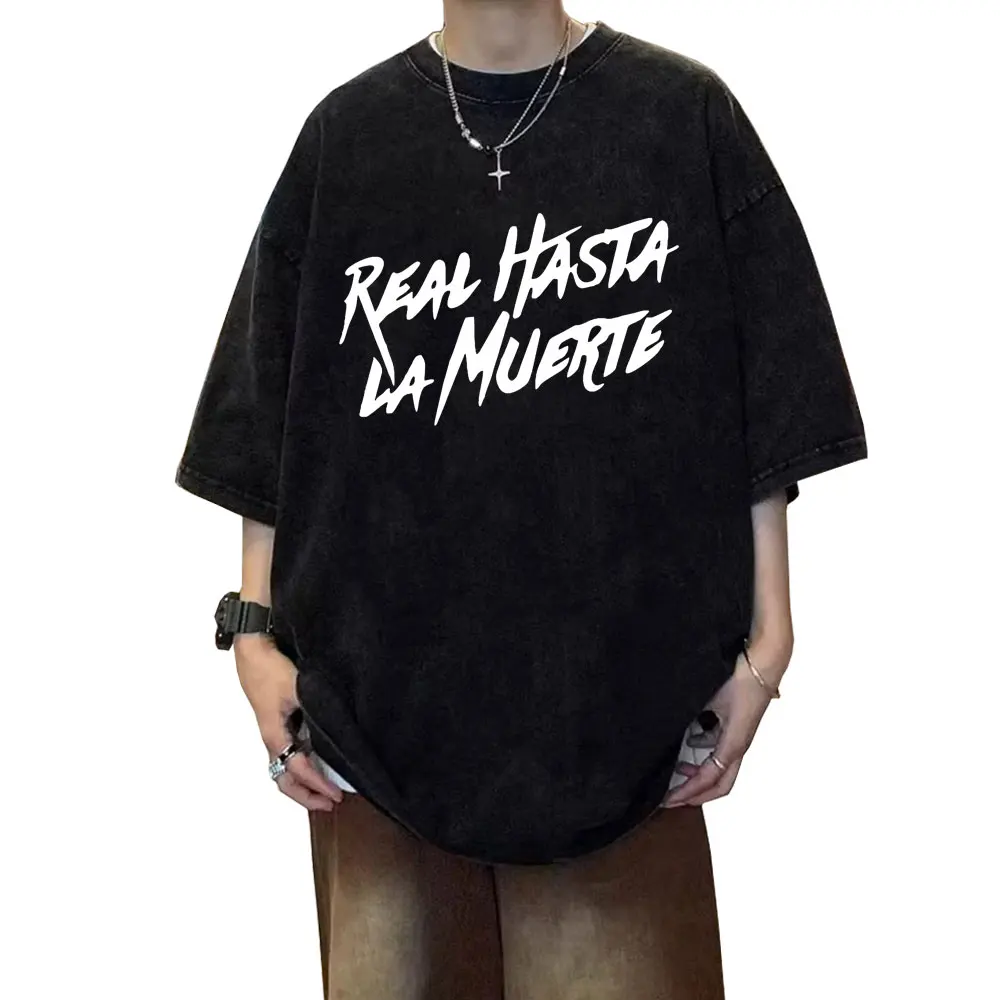 Washed Vintage Rapper ANUEL AA Real Hastala Muerte Album Graphic T Shirt Men Hip Hop Fashion T-shirt Male Casual Cotton T-shirts
Washed Vintage Rapper ANUEL AA Real Hastala Muerte Album Graphic T Shirt Men Hip Hop Fashion T-shirt Male Casual Cotton T-shirts