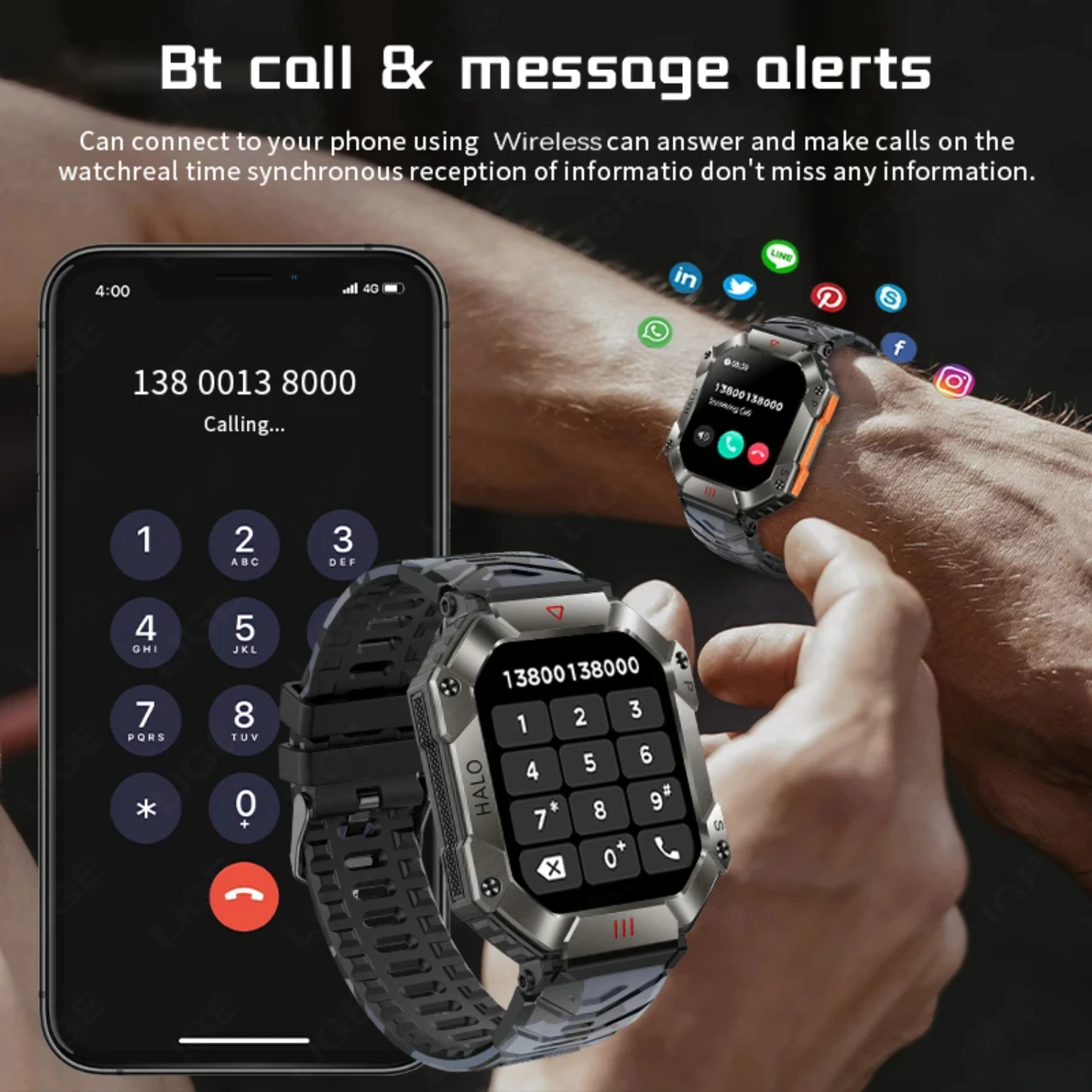 Smart Watch Men 2.0 Inch 650 mAh Battery Bluetooth Call Outdoor Compass Sports Fitness Watch Waterproof Smartwatch Man
Smart Watch Men 2.0 Inch 650 mAh Battery Bluetooth Call Outdoor Compass Sports Fitness Watch Waterproof Smartwatch Man
