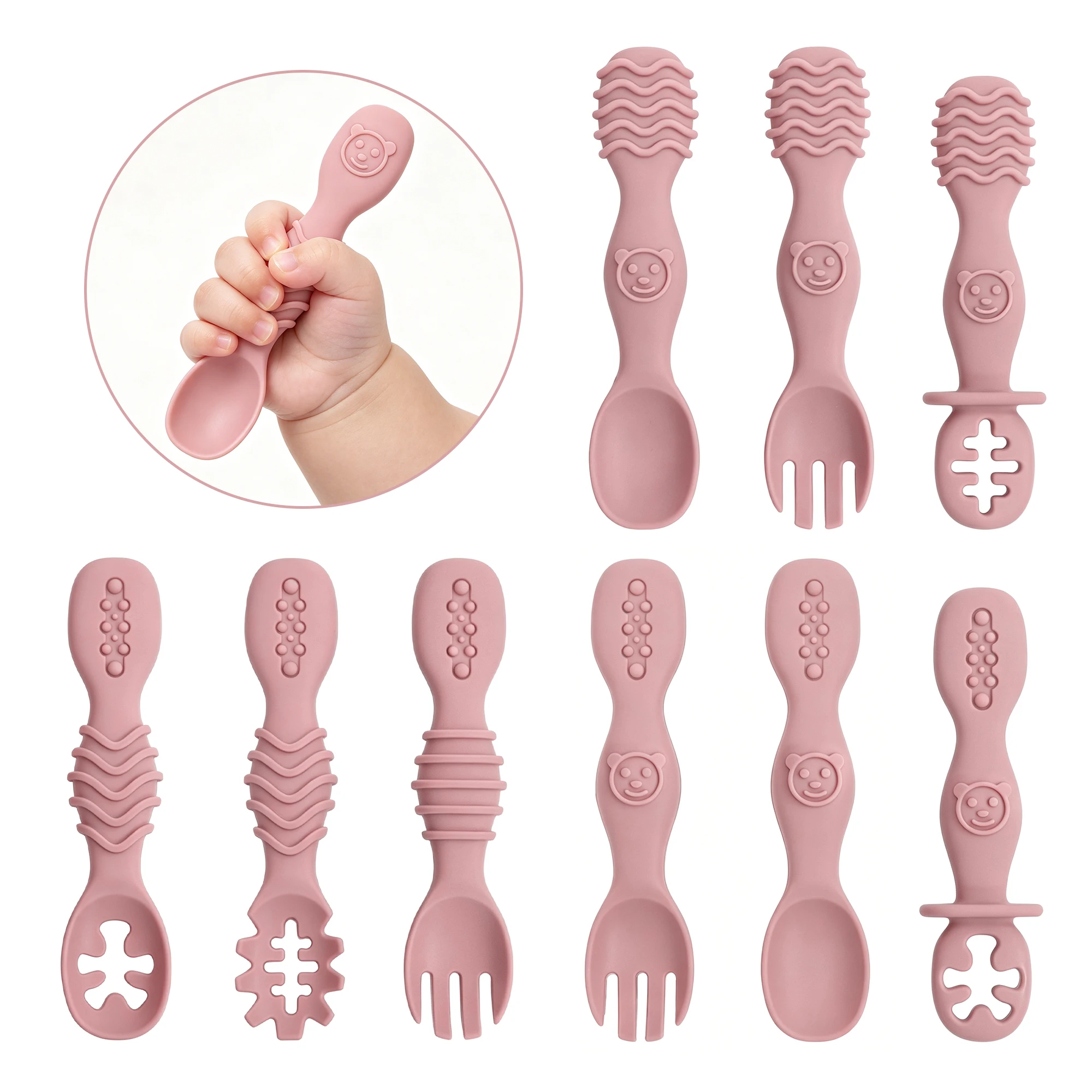 4pcs Hollow Silicone Spoons, traps puree & solids, easy baby grip, for boys girls | baby supplies
4pcs Hollow Silicone Spoons, traps puree & solids, easy baby grip, for boys girls | baby supplies
