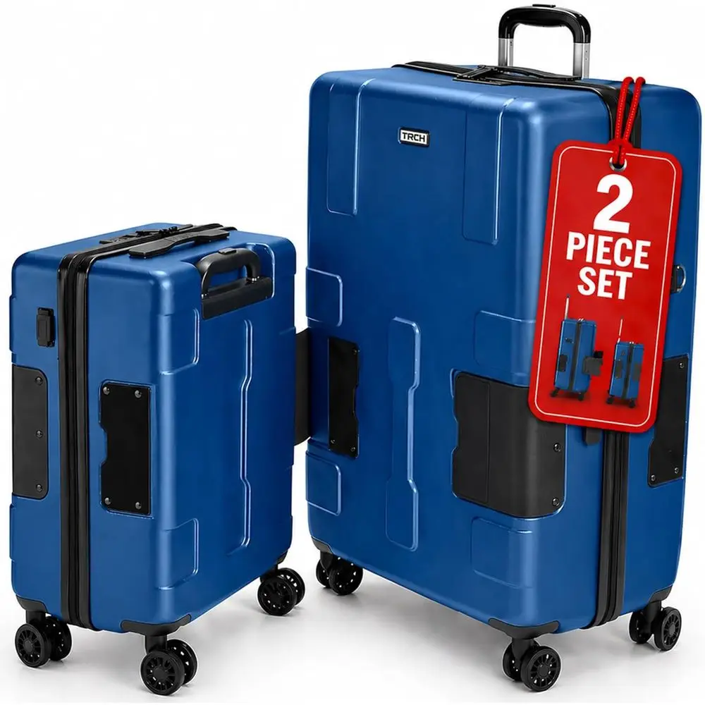 Two-Piece Hard Shell Luggage Set - 20 & 28 Large and Carry-On Suitcases - Night Blue
Two-Piece Hard Shell Luggage Set - 20 & 28 Large and Carry-On Suitcases - Night Blue