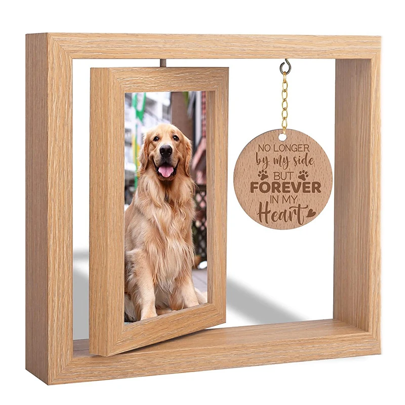 Double-sided Rotatable 4x6 Wooden Pet Memorial Photo Frame Tabletop Decor Mourning Memorial Gift for Cats Dogs Pet Accessories
Double-sided Rotatable 4x6 Wooden Pet Memorial Photo Frame Tabletop Decor Mourning Memorial Gift for Cats Dogs Pet Accessories