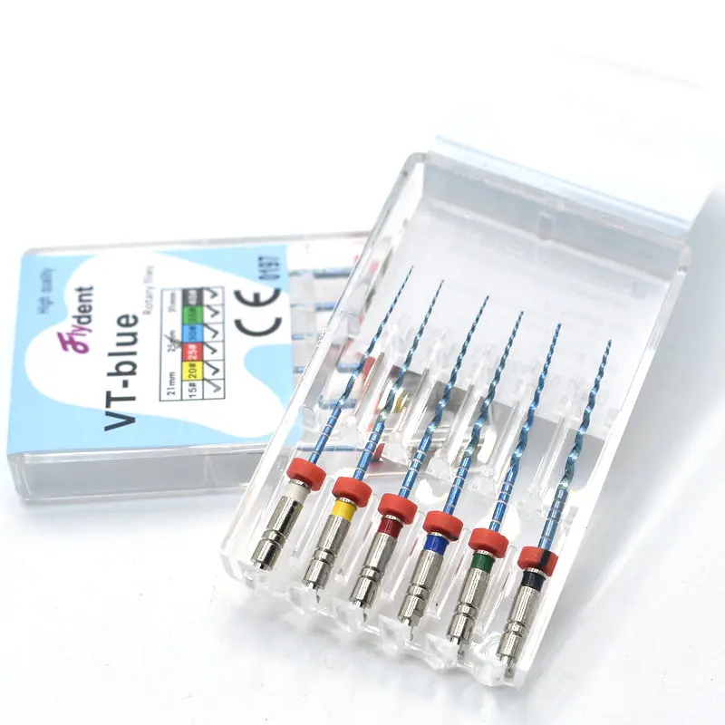 Dental Endo VT Blue Root Canal Rotary File Thermal Activation NiTi Files Engine Use21mm/25mm 15#-40#
Dental Endo VT Blue Root Canal Rotary File Thermal Activation NiTi Files Engine Use21mm/25mm 15#-40#