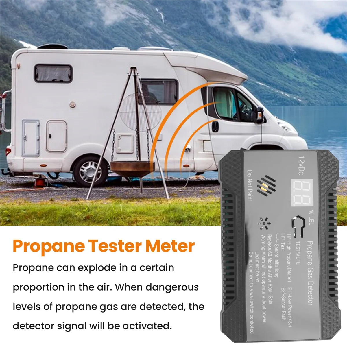BABP Propane Detector 12V LPG Natural Gas Sensor Leak Alarm 85DB Siren for Car RV Home Digital Propane Tester Meter(Black)
BABP Propane Detector 12V LPG Natural Gas Sensor Leak Alarm 85DB Siren for Car RV Home Digital Propane Tester Meter(Black)