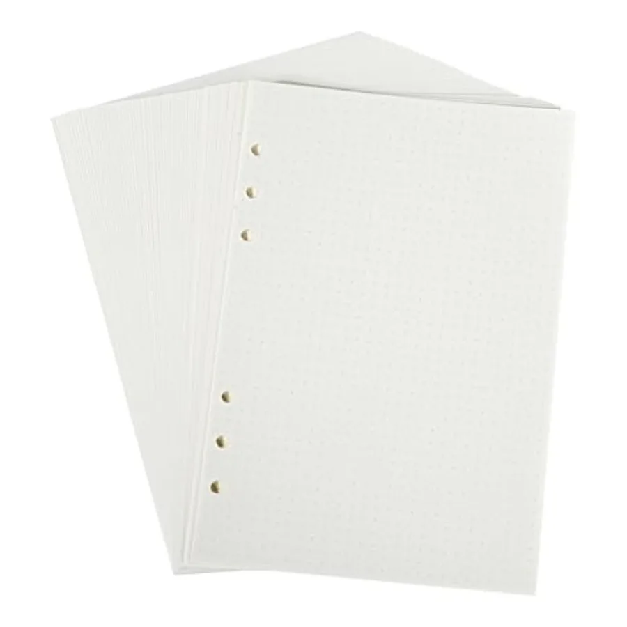 A5 6-ring Binder Project Insert 8.26x 5.6 inch thick cream dot, 100 GSM loose-leaf lattice paper, paper refill compatible with
A5 6-ring Binder Project Insert 8.26x 5.6 inch thick cream dot, 100 GSM loose-leaf lattice paper, paper refill compatible with