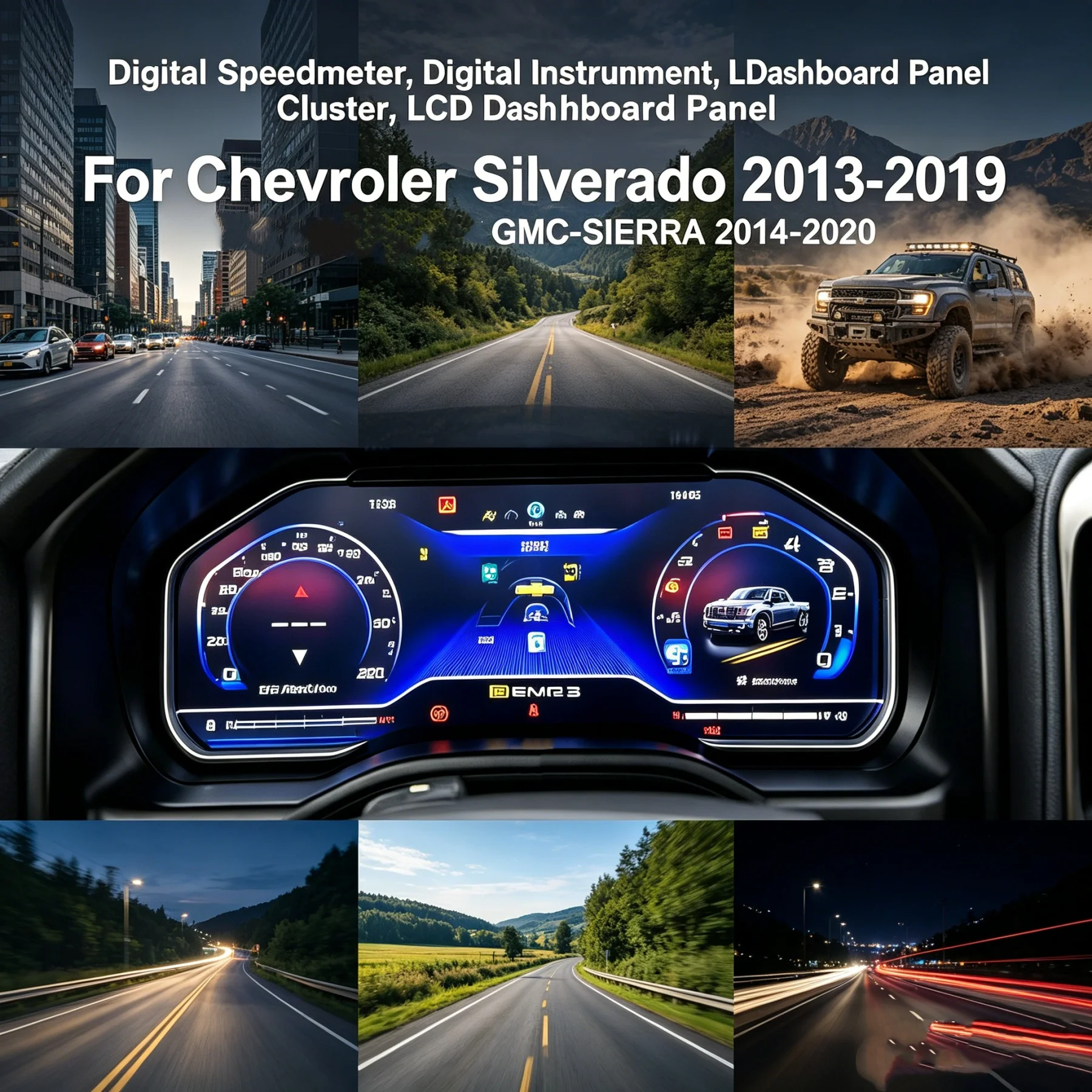 12.3 Inch Linux LCD Digital Panel For Chevrolet Silverado 2013-2019 GMC-SIERRA 2014-2020 Speedometer Virtual Instrument Cluster
12.3 Inch Linux LCD Digital Panel For Chevrolet Silverado 2013-2019 GMC-SIERRA 2014-2020 Speedometer Virtual Instrument Cluster