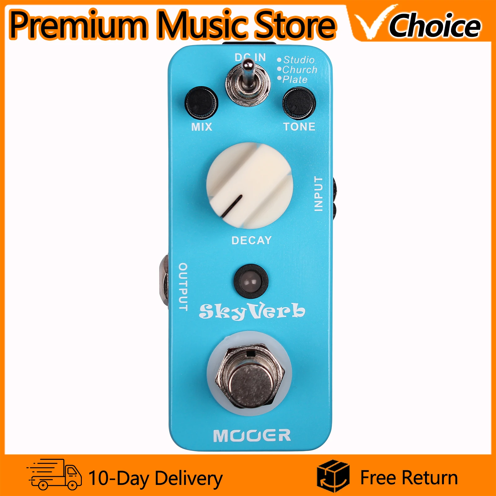 MOOER Guitar Effect Pedal Skyverb Digital Reverb 3 Reverb Modes Studio Church Plate True Bypass Full Metal Shell Guitar Pedal
MOOER Guitar Effect Pedal Skyverb Digital Reverb 3 Reverb Modes Studio Church Plate True Bypass Full Metal Shell Guitar Pedal