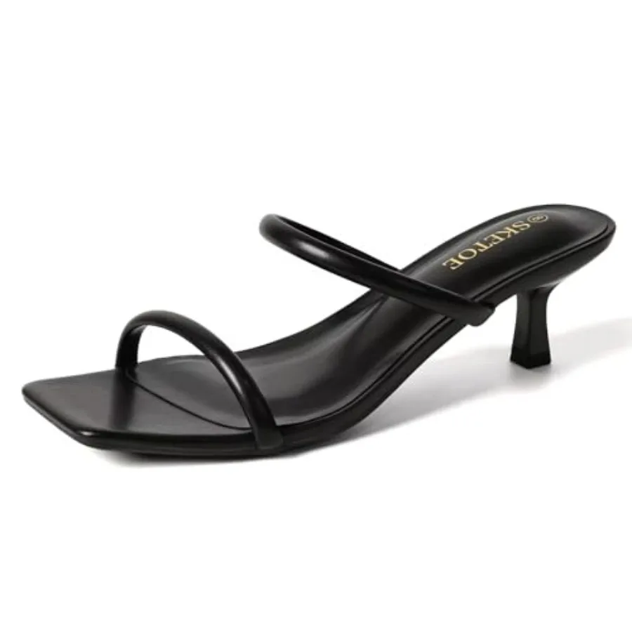 Kitten Heels for Women Comfortable Two-Strap Open Toe Sandals with Padded Footbed Square Toe Heels
Kitten Heels for Women Comfortable Two-Strap Open Toe Sandals with Padded Footbed Square Toe Heels