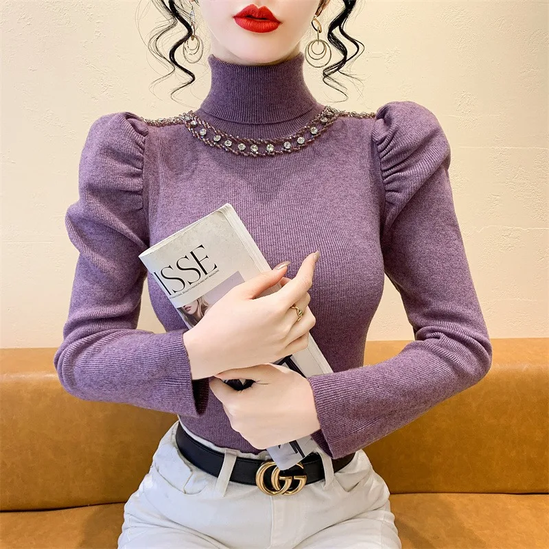 Женский вязаный свитер с высоким воротником, тяжелый свитер Embellied Bubble Sve, осень-зима, новинка Sle Faion, мягкий французский свитер...
Женский вязаный свитер с высоким воротником, тяжелый свитер Embellied Bubble Sve, осень-зима, новинка Sle Faion, мягкий французский свитер...