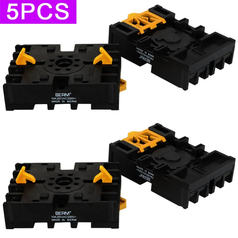 5pcs/lot Time Relay Base Socket P2CF-08 Hook Round 8-Pin Copper Parts Dh48s Ah3-2 St3p P2CF
5pcs/lot Time Relay Base Socket P2CF-08 Hook Round 8-Pin Copper Parts Dh48s Ah3-2 St3p P2CF