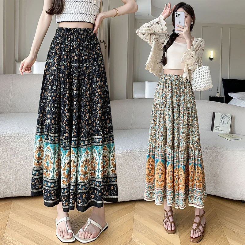 Skirts Chic Elastic High Waist Casual Soft Elegant A-line Vintage All Match Elegant Temperament Retro Streetwear Skirt
Skirts Chic Elastic High Waist Casual Soft Elegant A-line Vintage All Match Elegant Temperament Retro Streetwear Skirt