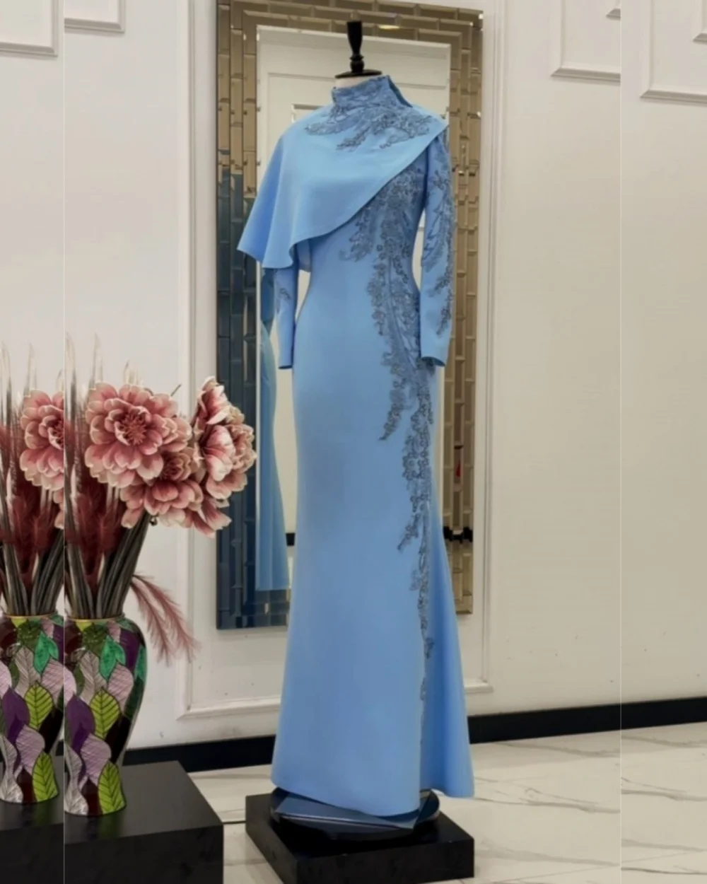 Customized Jersey Applique Sequined High Collar Trumpet Long Dresses Bespoke Occasion Classic Retro Evening Gown Glitter
Customized Jersey Applique Sequined High Collar Trumpet Long Dresses Bespoke Occasion Classic Retro Evening Gown Glitter